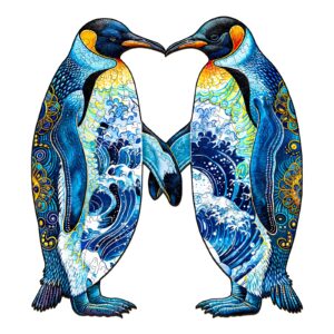 Couple Penguins Wooden Jigsaw Puzzle