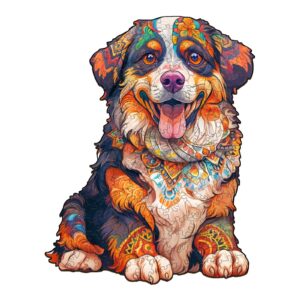 Bernese Mountain Dog Wooden Jigsaw Puzzle