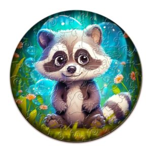 Cute Raccoon Children's Wooden Jigsaw Puzzle