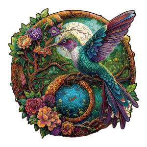 Yin Yang Hummingbird-2 Wooden Jigsaw Puzzle