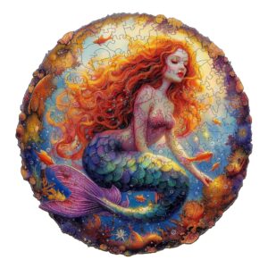 Elegant Mermaid Wooden Jigsaw Puzzle