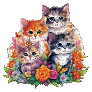 Cute Kitten Wooden Jigsaw Puzzle