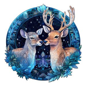 Deer Patron Saint Wooden Jigsaw Puzzle