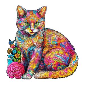 Naughty Cat Wooden Jigsaw Puzzle