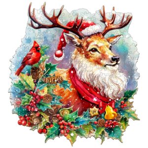 Sparkle Reindeer Wooden Jigsaw Puzzle