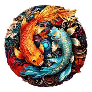 Yin Yang Fish 1 Wooden Jigsaw Puzzle