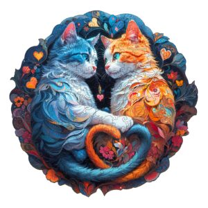 Lovely Cat Wooden Jigsaw Puzzle