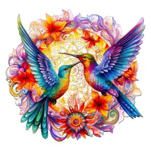 Hummingbirds-2 Wooden Jigsaw Puzzle