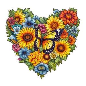 Flower Butterfly Wooden Jigsaw Puzzle
