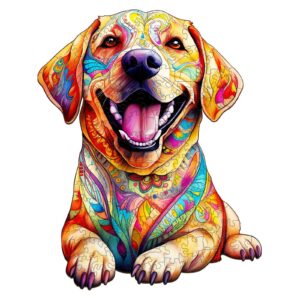 Yellow Labrador Wooden Jigsaw Puzzle