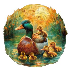 Duck In The Pond Wooden Jigsaw Puzzle